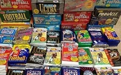 100 Vintage Football Cards in Old Sealed Wax Packs – Perfect for New Collectors