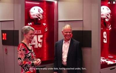 Special moment as Coach Solich steps foot inside the Frank Solich Locker Room for the first time