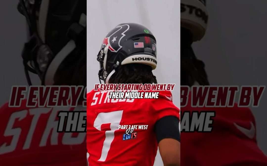 If every starting QB went by their middle name AFC west #sports #1000subscriber