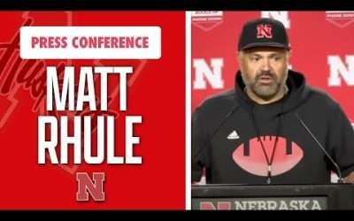 Nebraska Football Head Coach Matt Rhule shares that Teddy Prochazka is OUT FOR SEASON with torn ACL