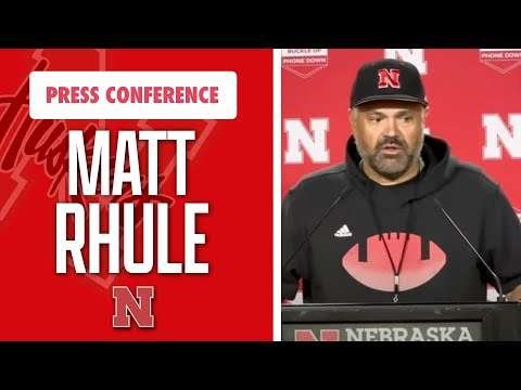 Nebraska Football Head Coach Matt Rhule shares that Teddy Prochazka is OUT FOR SEASON with torn ACL