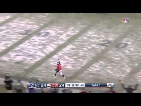 CJ Anderson 48 Yard overtime touchdown to win game Denver Broncos vs New England Patriots 11/29/15