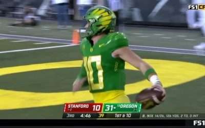 Oregon QB Bo Nix 80 Yard TD Run vs Stanford | 2022 College Football