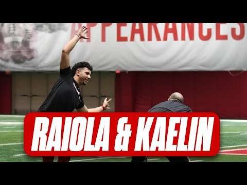 Nebraska Football QBs Dylan Raiola and Daniel Kaelin throw at Nebraska Pro Day I HuskerOnline I GBR