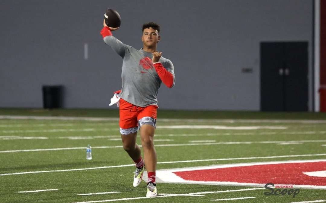Dylan Raiola: Nation's top quarterback slinging it at Ohio State camp