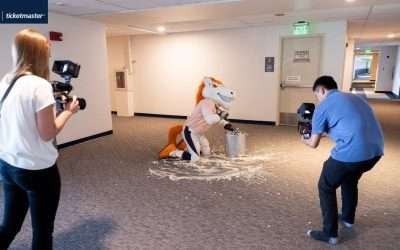 Behind the scenes of 2023 schedule release with Peyton Manning & Angela Kinsey