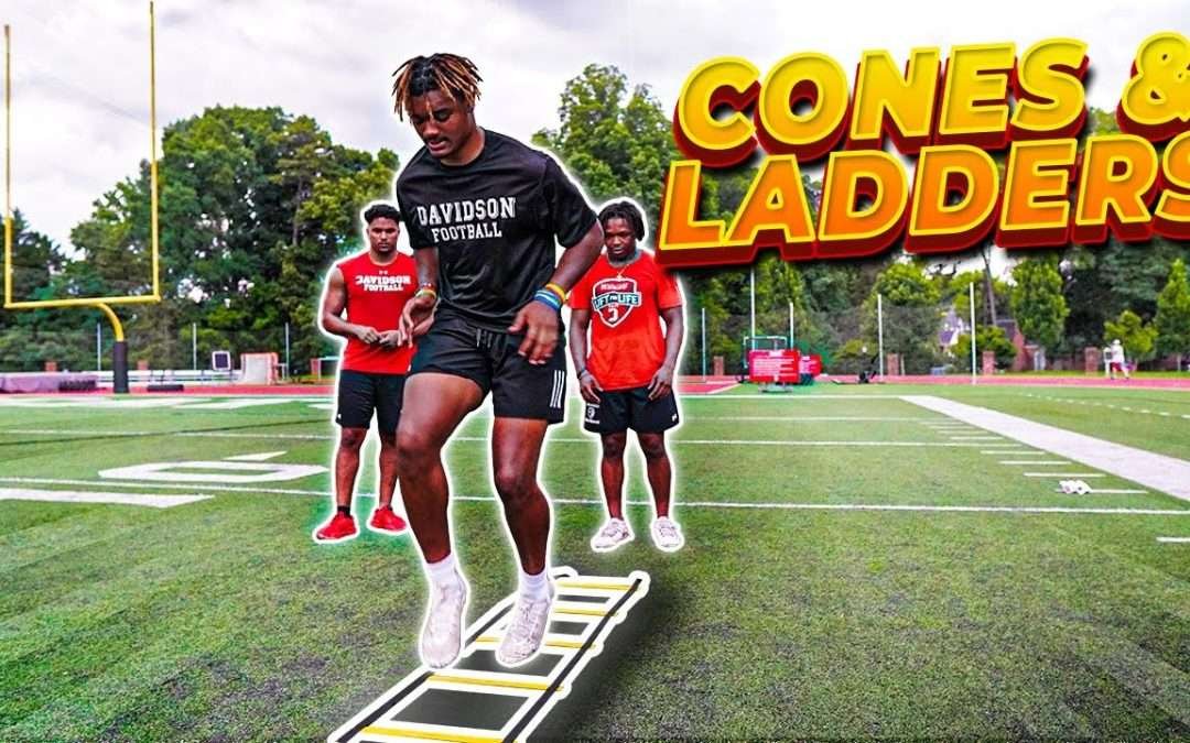 DOING CONE & LADDER WORKOUTS WITH D1 FOOTBALL PLAYERS