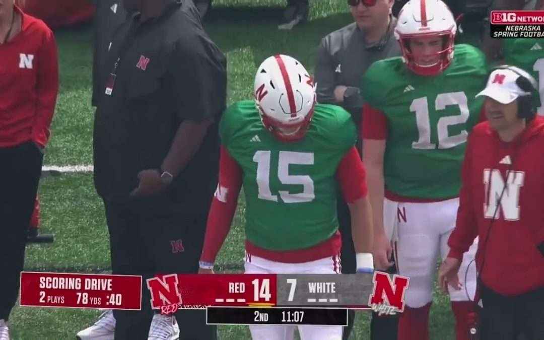 Dylan Raiola Touchdown Pass to Jaylen Lloyd Nebraska Husker Football Spring Game 4/27/24
