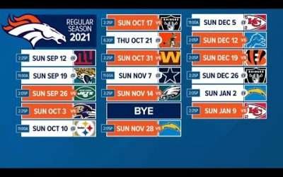Denver Broncos 2021 NFL schedule released