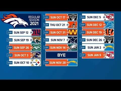 Denver Broncos 2021 NFL schedule released