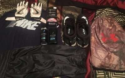 Football gear workout and practice