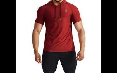 Neleus Men's Dry Fit Performance Athletic Shirt with Hoods