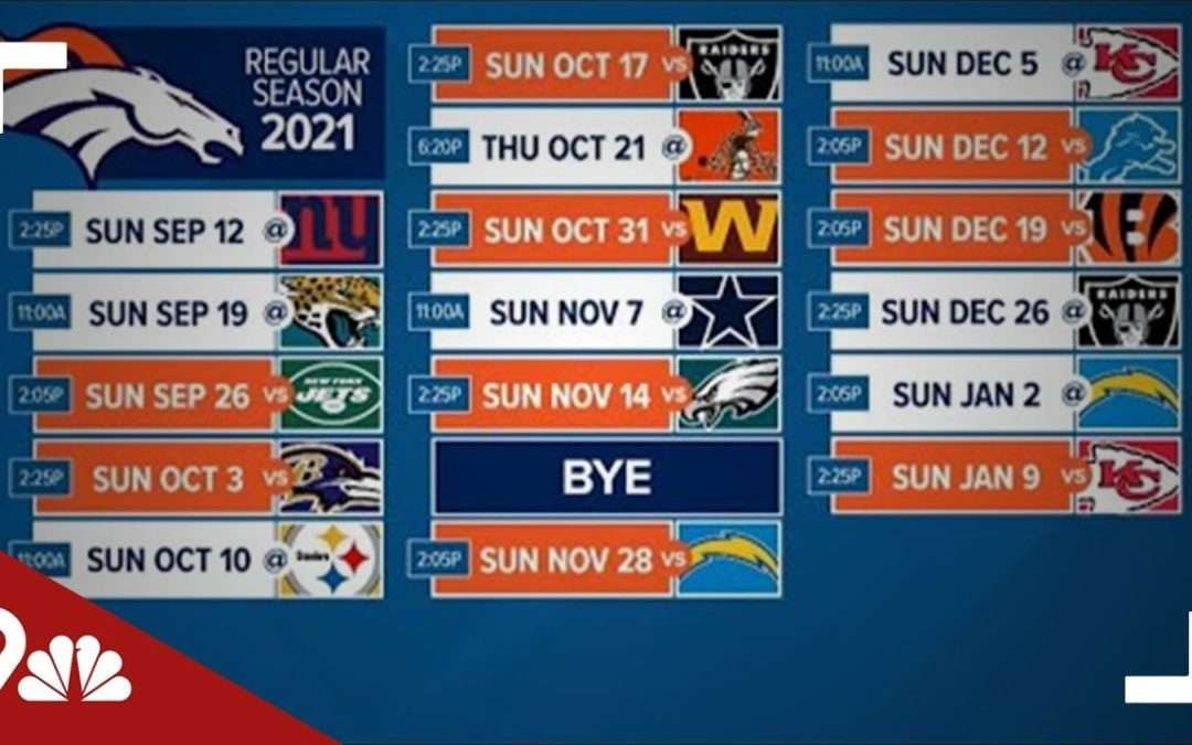 Denver Broncos 2021 season schedule released