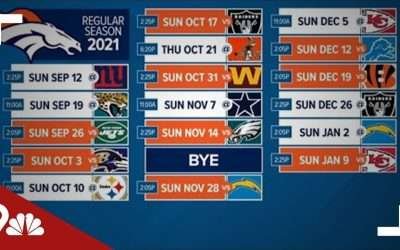 Denver Broncos 2021 season schedule released