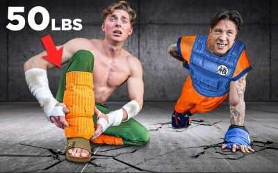 Surviving 24 Hours in Weighted Anime Clothes (Ft. Chris Heria)