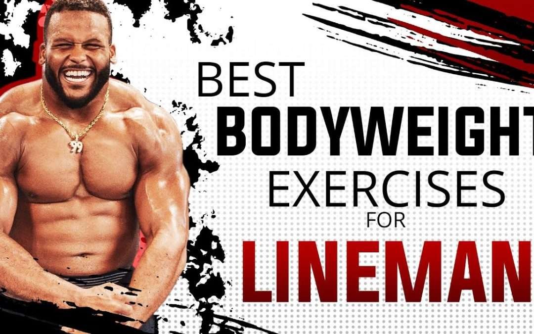 Top 4 Bodyweight Exercises For Football LINEMAN | AT HOME WORKOUT