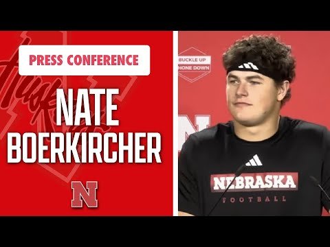 Nebraska Football TE Nate Boerkircher meets the media on Friday I Nebraska Huskers I GBR