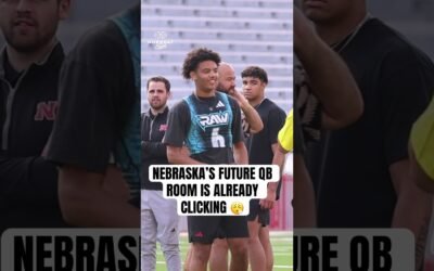 Dylan Raiola is showing his future teammate the ropes #gbr #huskers #nebraskafootball