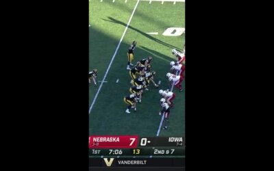 Nebraska Strip Sack and Recovery at Iowa | Nebraska Football