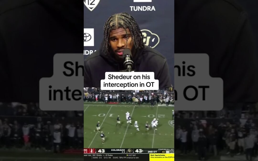 Shedeur Sanders after losing in 2OT to Stanford