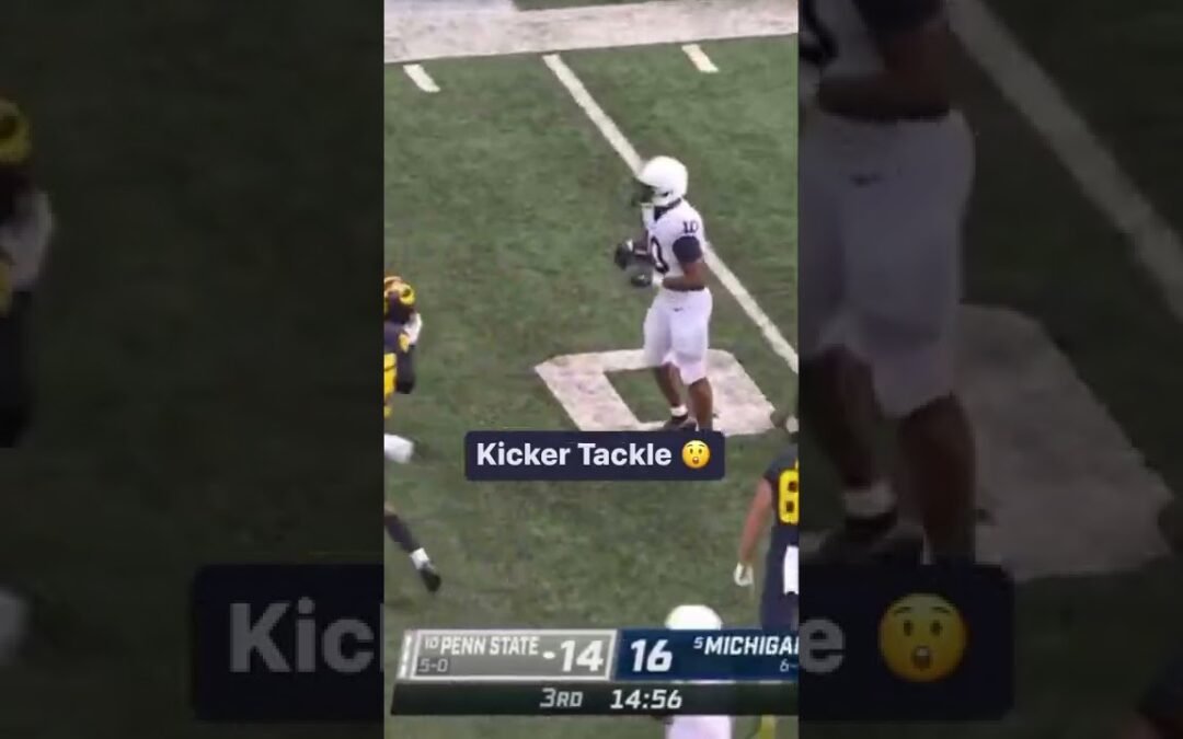 Kicker Tackle! | Penn State at Michigan | Big Ten Football
