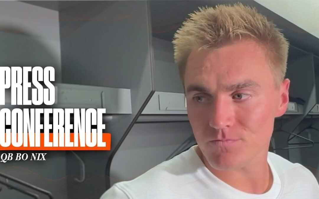 ‘We’re excited to start the season’: QB Bo Nix addresses media following win vs. Saints