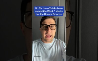 Bo Nix named the week 1 starter for the Denver Broncos. Do you BOlieve? #nfl #fantasyfootball