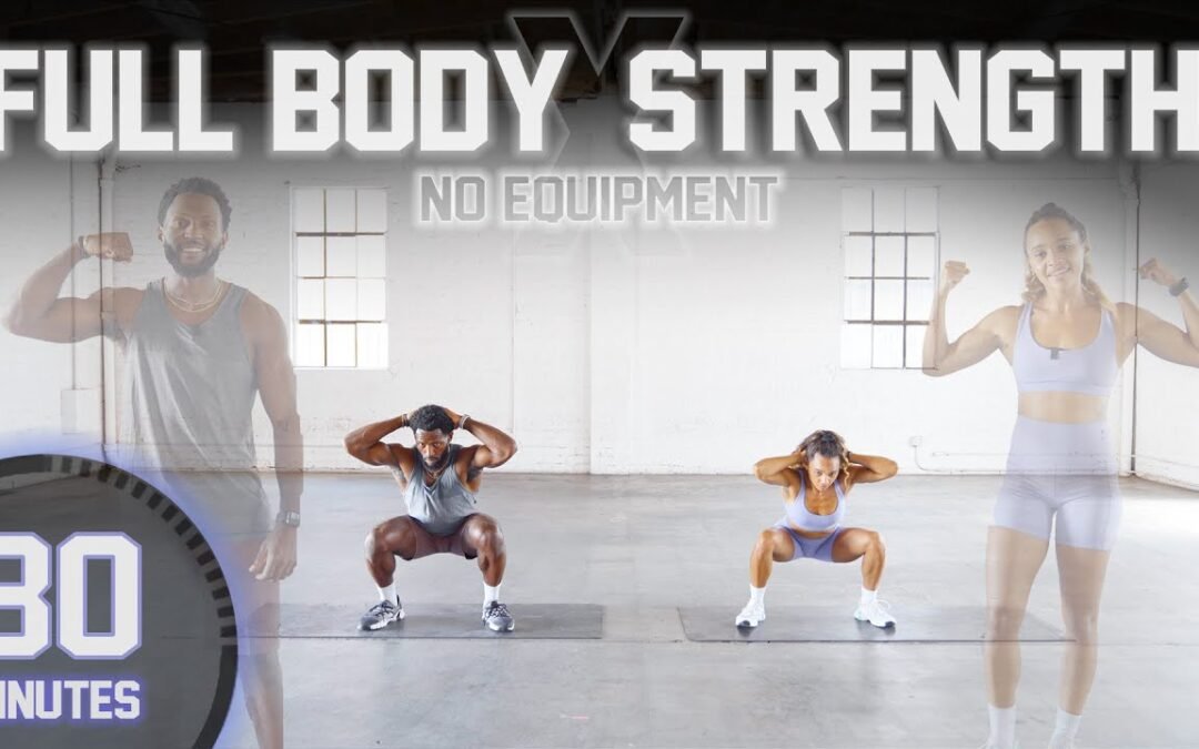 30 Minute Full Body Strength Workout [No Equipment + Modifications]