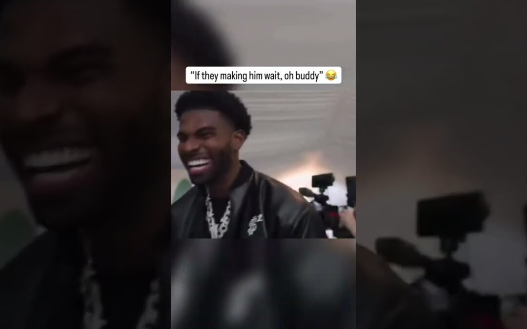 Shilo Sanders during the first round of the NFL draft (via @deionsandersjr/TT)