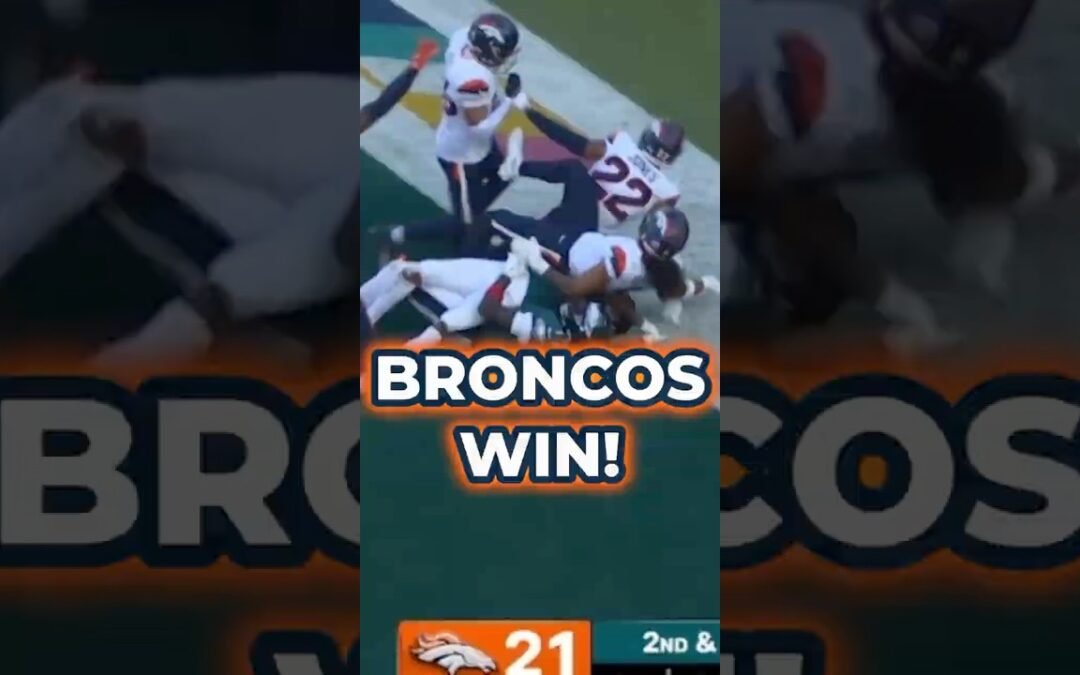 Broncos Deny Eagles Hail Mary & Hang On For The Win! #nfl #broncos #shorts