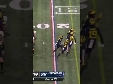Michigan's Will Johnson Grabs His Second INT of the Night vs. Purdue | Big Ten Football Championship