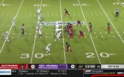 CJ Evans 75-yard Touchdown | First Play of the Season | Austin Peay vs. Central Arkansas