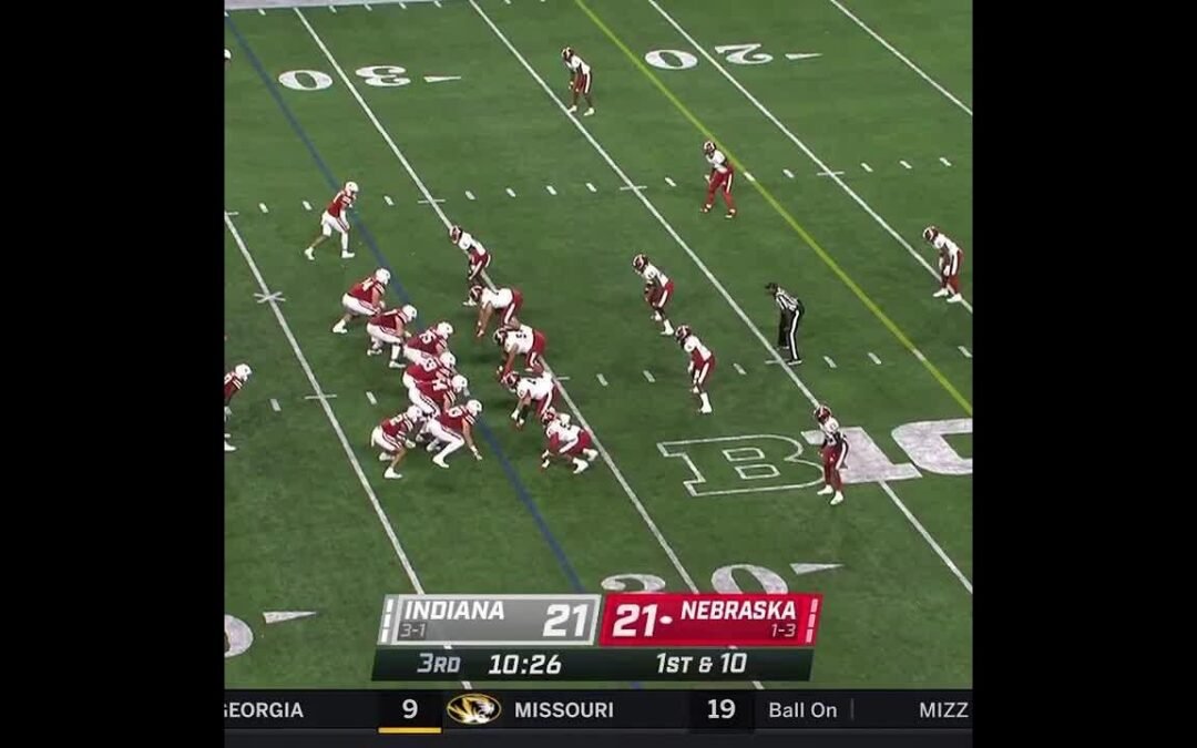 Indiana DB Bryant Fitzgerald INT at Nebraska | Big Ten Football