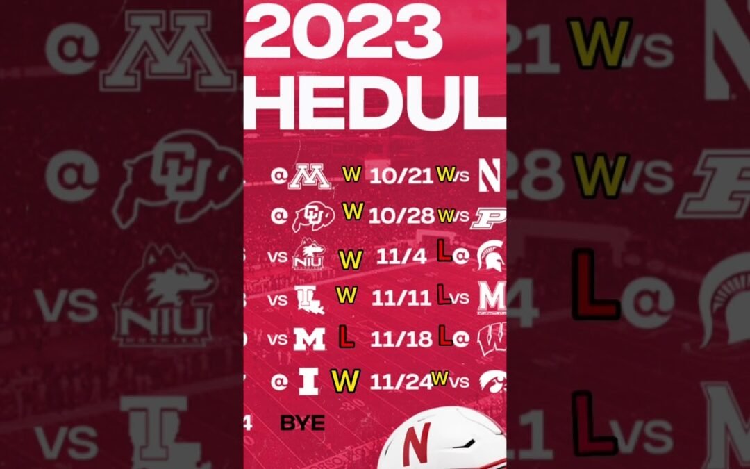 Nebraska Football 2023 Record Prediction #huskers #gbr #nebraskacornhuskers #nebraskafootball