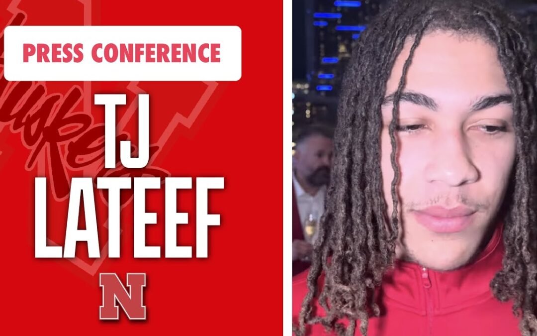 Nebraska football QB TJ Lateef talks at the Las Vegas Bowl arrival I GBR