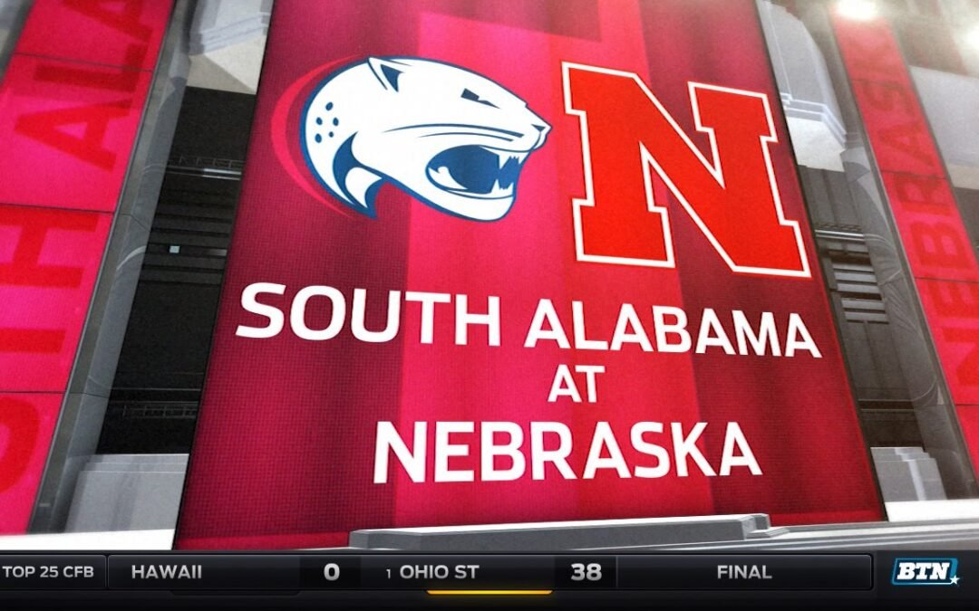 South Alabama at Nebraska – Football Highlights