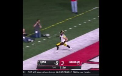 Iowa's Cooper Dejean Gets the Pick Six vs. Rutgers | Big Ten Football