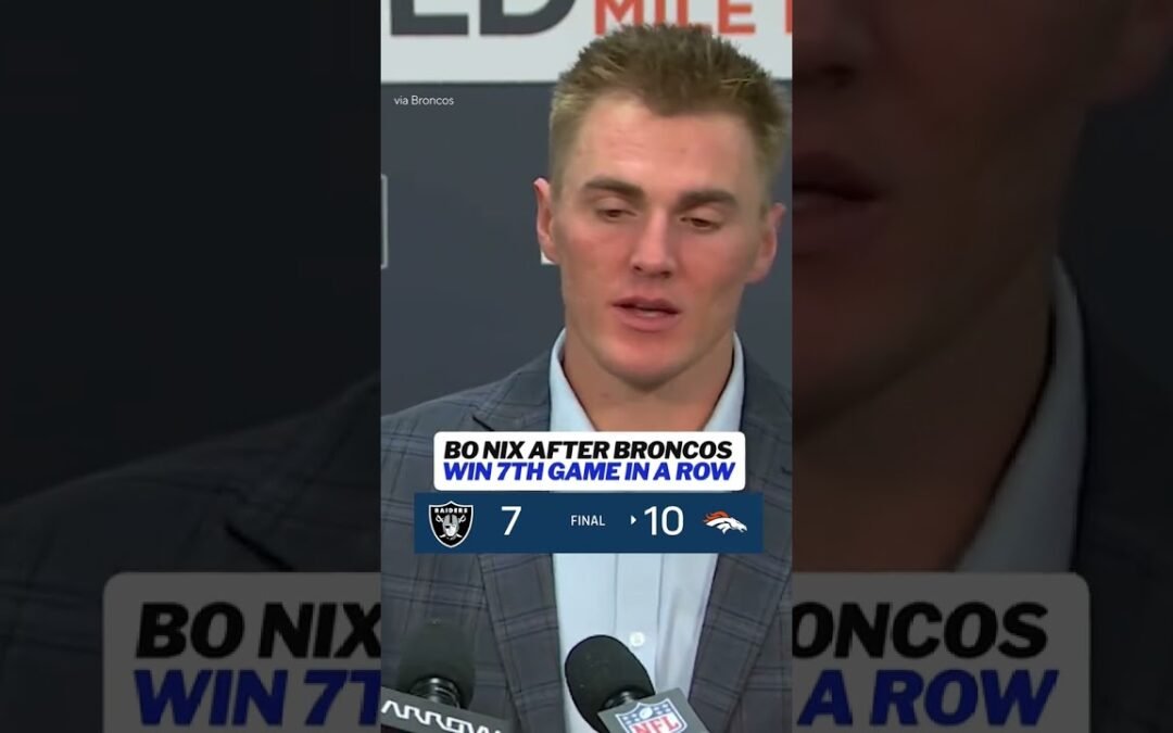 Bo Nix after Broncos improve to 8-2 #shorts