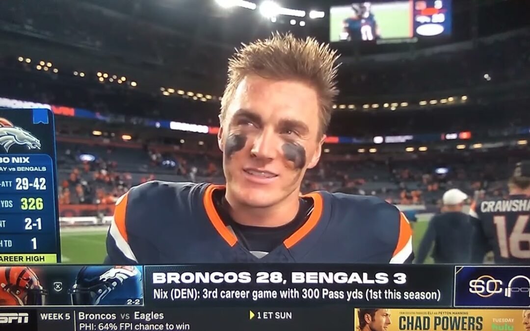 Bo Nix Denver Broncos Post Game Interview “We Did It!” | Bengals – Broncos