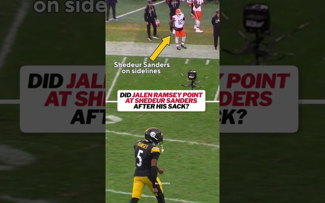 Jalen Ramsey looked right at the Browns sideline #shorts