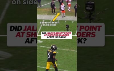 Jalen Ramsey looked right at the Browns sideline #shorts