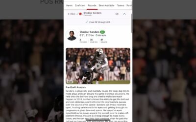 SHEDEUR SANDERS DRAFT ROUND 5 PICK 6 BY CLEVLAND BROWNS