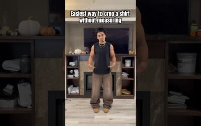 How to crop a shirt without measuring #howto #mensfashion #cropped #tutorial #crop #diy #alterations