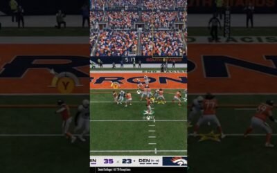 Bo Nix quickly flips the pass to the outside to find RJ Harvey for a touchdown #broncos #madden #nfl
